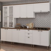 Cozinha Completa 5 Pçs 12 Pts 4 Gav Iluminata Branco/ebano
