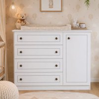 Comoda 4 gavetas 1 Porta Domus Branco