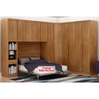 Quarto Modulado Solteiro Rizon 5 Peças QM19 Cumaru N. Horizonte