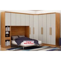 Quarto Modulado Casal Rizon 6 Peças QM18 Cumaru N. Horizonte