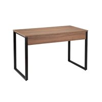 Escrivaninha 115x58cm MDP Nogal com Estrutura Preta Roal