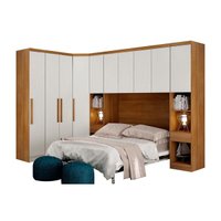 Quarto Modulado Solteiro Rizon 6Peças QCM02 Cumaru N. Horizonte