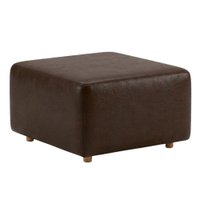 Puff Modular Block 74x74 cm Pes Madeira Courino TCS 721 MOLL