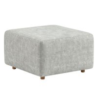 Puff Modular Block 74x74 cm Pes Madeira Linho TCS 701 MOLL