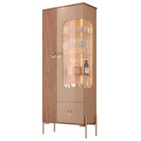 Cristaleira 2 Portas Com LED 1 Gaveta Stella 180X72 cm Fendi Freijo BECHARA