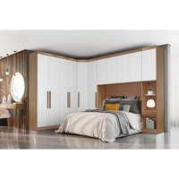 Quarto Modulado Solteiro Rizon 5Peças QC202 Cumaru N. Horizonte