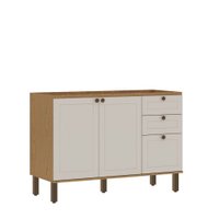 Balcão 120cm 3Pts 2Gav s/Tampo Provence Cinamomo/Off White