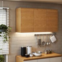 Armário Aéreo 120cm 3 Portas Vivace Cinamomo
