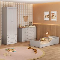 Quarto Infantil Completo com Minicama Montessoriana Encanto Multimóveis MP4877 Off White