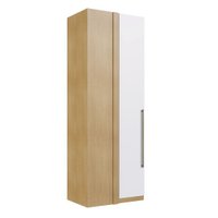 Guarda Roupa Infinity Modulo Canto 1 Pta 1 Cab Savana/Branco