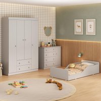 Quarto Infantil Completo com Minicama Montessoriana e Colchão Incluso Encanto Multimóveis MP4890 Off White