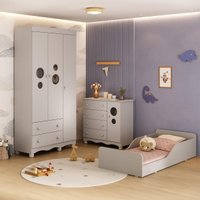 Quarto Infantil Completo com Minicama Montessoriana e Colchão Incluso Suspiro Multimóveis MP4904 Off White