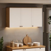 Armário Aéreo 120cm 3 Portas Provence Cinamomo/Off White