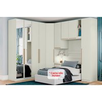 Quarto Planejado Solteiro Seletto 6 Peças QM6 Areia