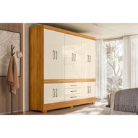 Guarda Roupa Casal 10Ptas 4Gavs Murano Cinamon/Off Demóbile