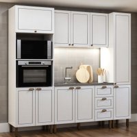 Cozinha Completa 4 Pçs 10 Pts 3 Gav Americana Branco