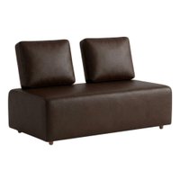 Sofá Modular 2 Lugares Block 148 cm Pes Madeira Courino TCS 721 MOLL