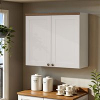 Armário de Cozinha Aéreo 80 cm 2 Portas Iluminata Branco