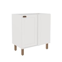 Balcão de Cozinha Canto Reto 1 Porta Iluminata Branco
