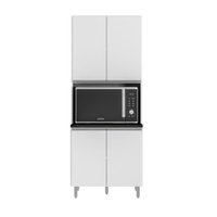 Paneleiro Duplo Paris 4 Portas Espaço para Micro-Ondas Branco - Pnr Móveis