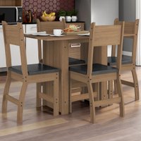 Mesa de Jantar 4 Lugares Valença Carvalho/Preto - Pnr Móveis
