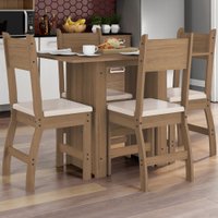 Mesa de Jantar 4 Lugares Valença Carvalho/Savana - Pnr Móveis