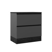 Balcão de Cozinha 80 Cm Rubi 1 Porta 1 Gaveta com Rodapé Grafite - Pnr Móveis