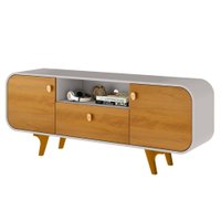 Rack Bancada Tv 55 Pol 156 cm Noronha Naturalle Off White BECHARA