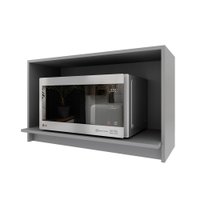 Armário Aéreo Cozinha 80 Cm Bariloche 100 % Mdf 6225.33 Titânio Fosco - Indekes