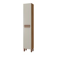 Paneleiro 40 Cm Monza 2 Portas 3 Prateleiras Freijó/Off White - Indekes