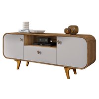 Rack Bancada Tv 55 Pol 156 cm Noronha Cinamomo Off White BECHARA
