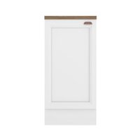Balcão de Cozinha 41 Cm Americana Texas 1 Porta com Rodapé Branco - Pnr Móveis