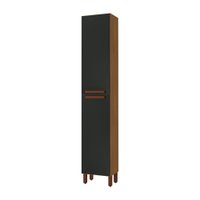 Paneleiro 40 Cm Monza 2 Portas 3 Prateleiras Freijó/Cinza - Indekes