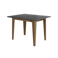 Mesa de Madeira 120 Cm Confort com Vidro Carvalho/Grafite/Preto - Pnr Móveis