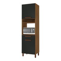 Paneleiro 60 Cm Monza 2 Portas 1 Gaveta Freijó/Cinza - Indekes