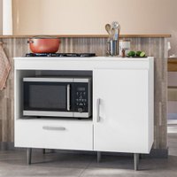 Balcão de Cozinha para Cooktop 4 Bocas 105 Cm Itália 1 Gaveta Branco - Pnr Móves