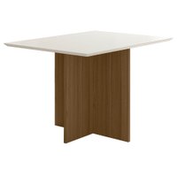 Mesa de Madeira 120 Cm Harmonia Carvalho/Off White - Pnr Móveis