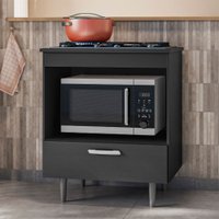 Balcão de Cozinha para Cooktop 4 Bocas 72cm Itália 1 Gaveta Grafite - Pnr Móves