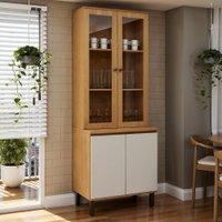 Cristaleira 2 Pts Vidro Vivace Cinamomo/Off White
