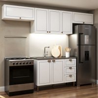Cozinha Completa 4 Pçs 7 Pts 3 Gav Americana Branco