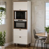 Armário Cozinha Torre Quente 2 Pts 1Gav Iluminata Branco
