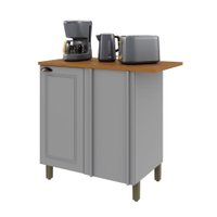 Balcão de Cozinha 96 Cm Bariloche 1 Porta com Tampo 6225.28 Titânio Fosco - Indekes
