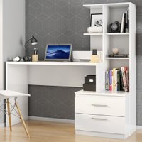 Mesa Escrivaninha Venus 2 Gavetas Branco - Pnr Móveis