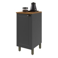 Balcão de Cozinha 40 Cm Bariloche 1 Porta com Tampo 100% Mdf 6225.32 Cinza - Indekes