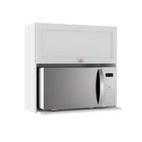 Armário Aéreo Cozinha Americana Texas 1 Porta 1 Nicho Branco - Pnr Móveis