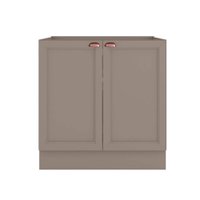 Balcão de Cozinha 80 Cm Americana Texas 2 Portas com Rodapé Griss - Pnr Móveis