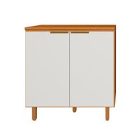 Balcão de Cozinha 80 Cm Safira 2 Portas 100% Mdf Freijó Uv/Off Acetinado - Pnr Móveis