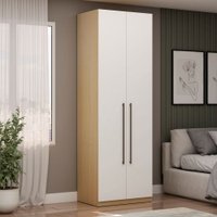 Guarda Roupa Infinity Modulo 2 Portas 5 Prat. Savana/Branco