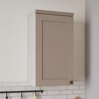 Armário de Cozinha Aéreo 1 Porta 40 cm Iluminata Brco/Fendi