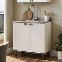 Balcão de Cozinha 2 Portas 80cm Iluminata Branco S/Tampo